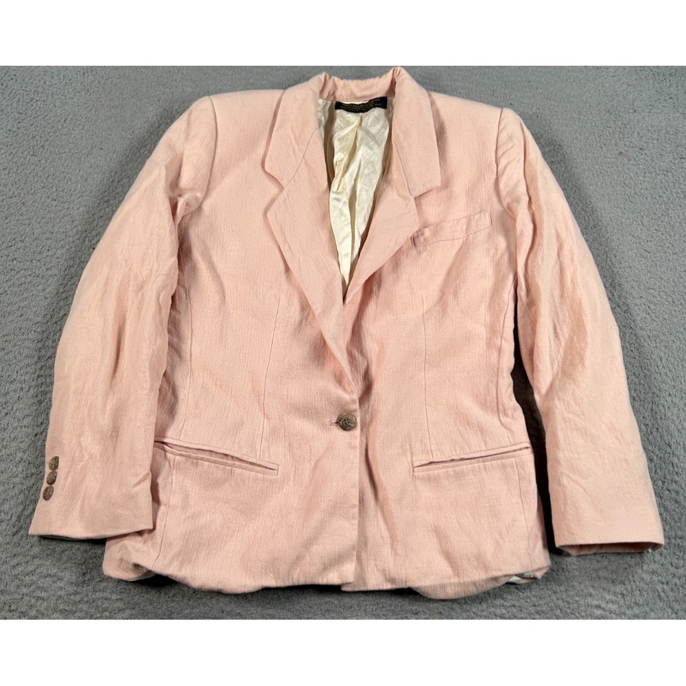 Vintage Brooks Brothers Blazer‎ Jacket Women's 4 Pink Lined Dressy Office Career